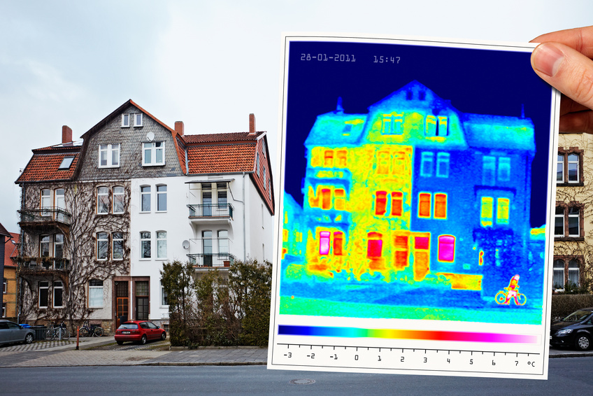 Wärmeverluste an einem Wohnhaus