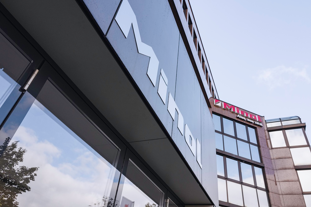 Ansicht Brunata Minol Gebäude Haupteingang