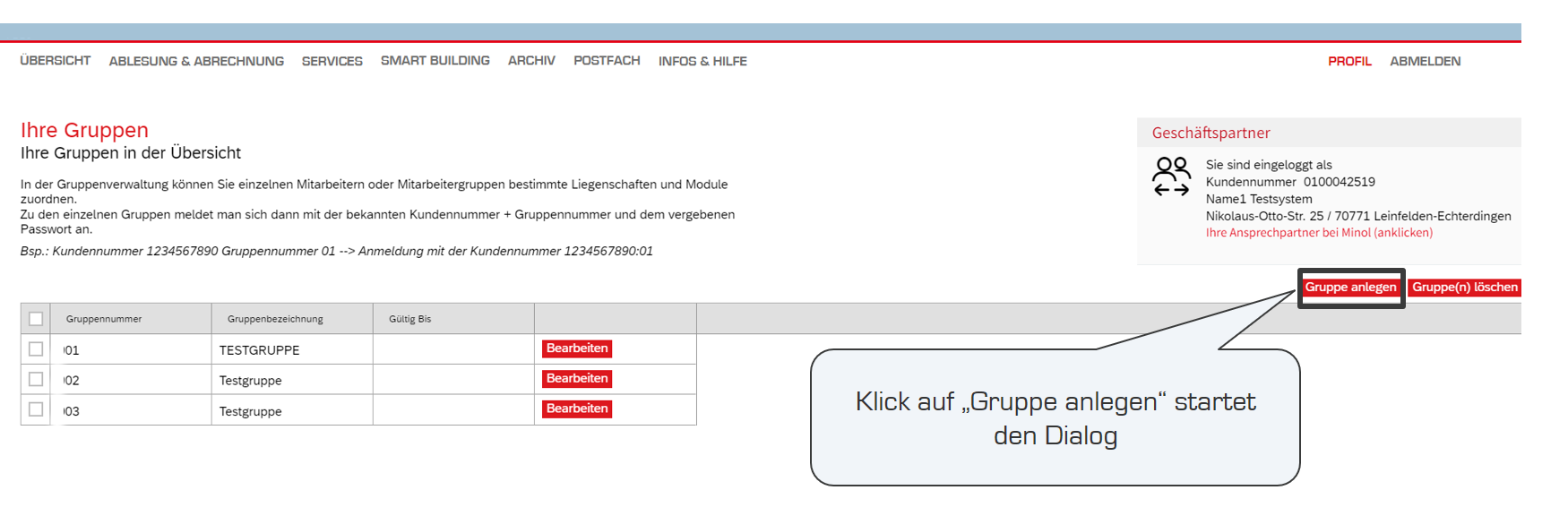 Neue Gruppe anlegen