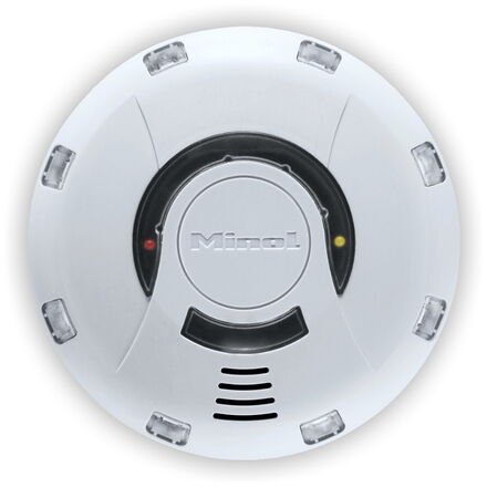 Rauchwarnmelder für Hörgeschädigte: Barrierefreier Brandschutz: Die Minol Rauchwarnmelder lassen sich mit barrierefreien Funk-Alarm-Monitoren von HUMANTECHNIK kombinieren.