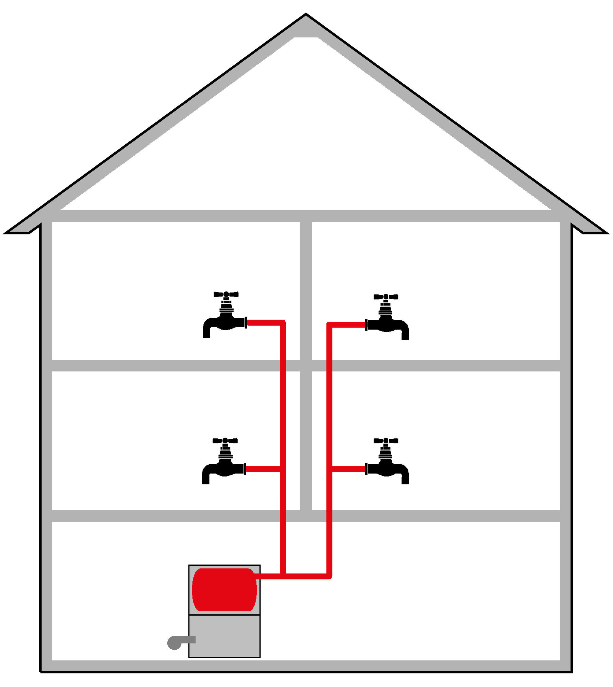 Kaltwasservorlauf bei Warmwasserentnahmen