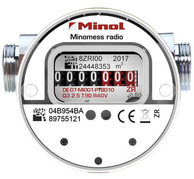 Eichkosten für Wasser- und Wärmezähler: Minol Aufputzzähler Minomess radio Universal M22 zur Messung des Kalt- und Warmwasserverbrauchs