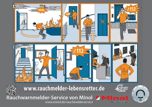 Warnplakat für Brände