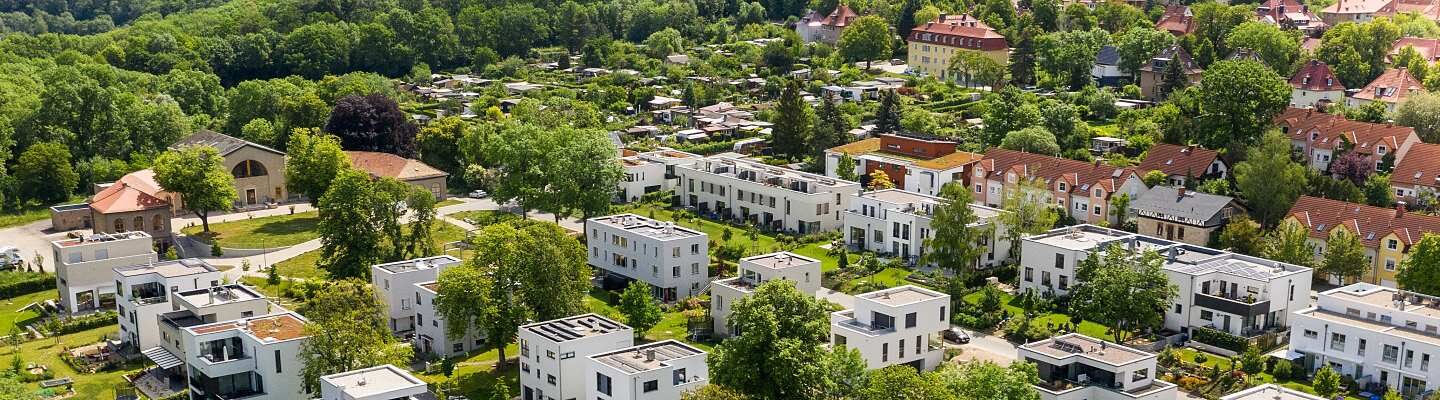 Luftbild Quartier im Grünen