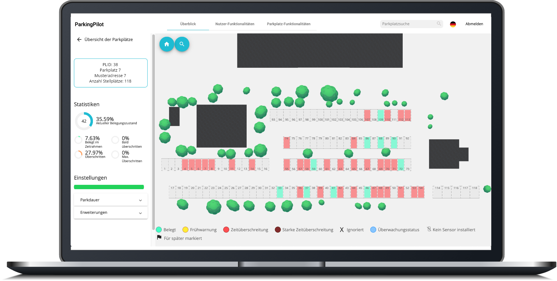 Dashboard Parking Software