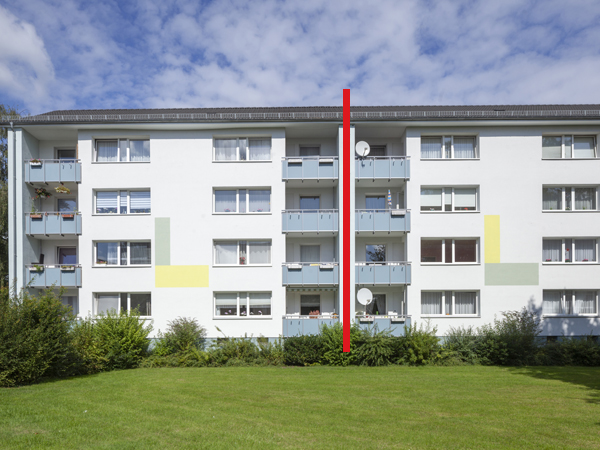 Mehrfamilienhaus – einseitig angebaut