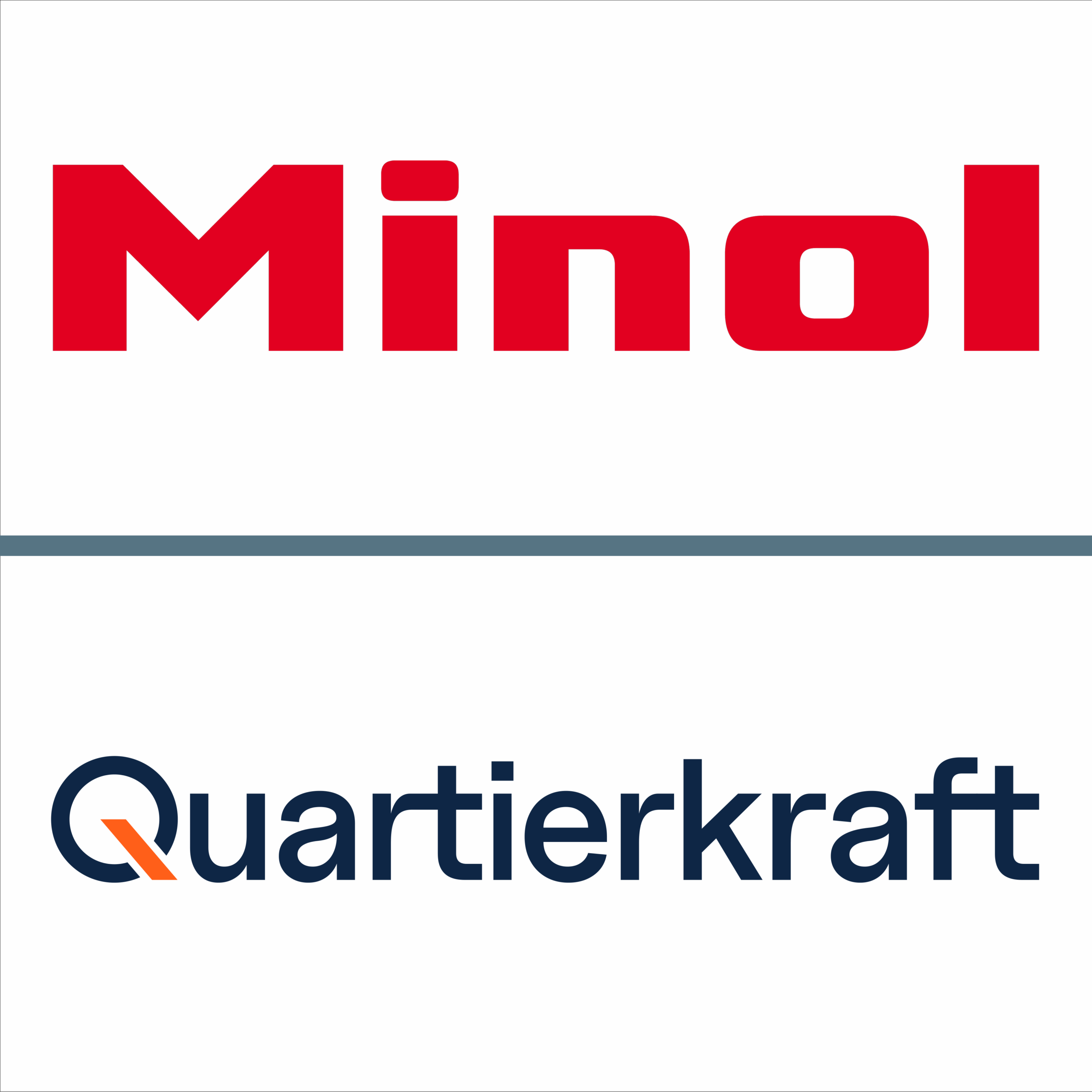 Logos von Minol und Quartierkraft